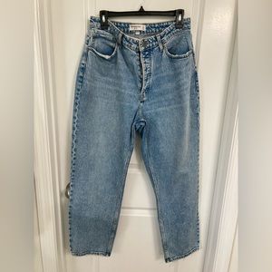 Abercrombie high rise curve love dad jeans